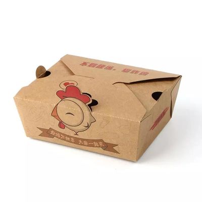 Tek Kullanımlık Take Away Kağıt Kutusu Mat Laminasyon Kraft Kabarcık Gıda Ambalajı
