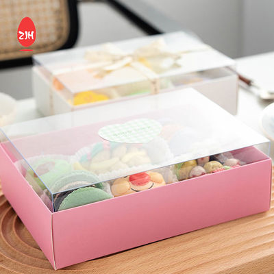Geri Dönüşümlü Macaron Bisküvi Kutusu Ambalajı Kek Çikolata Kutusu