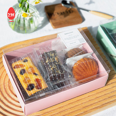 Geri Dönüşümlü Macaron Bisküvi Kutusu Ambalajı Kek Çikolata Kutusu