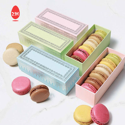 11cm Lüks Tek Kullanımlık Gıda Ambalaj Kapları Pembe Macaron Kutusu Ambalajı