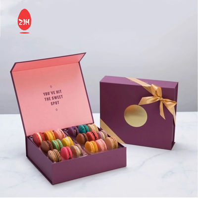 11cm Lüks Tek Kullanımlık Gıda Ambalaj Kapları Pembe Macaron Kutusu Ambalajı