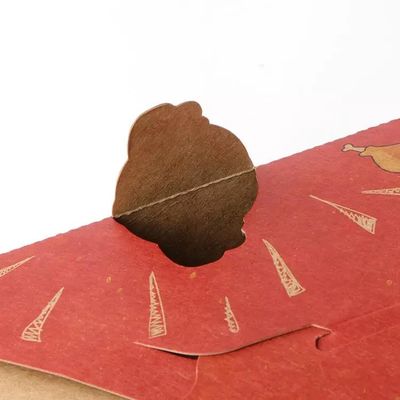 Tek Kullanımlık Take Away Kağıt Kutusu Mat Laminasyon Kraft Kabarcık Gıda Ambalajı
