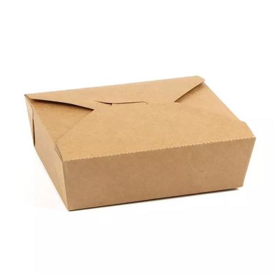 Tek Kullanımlık Take Away Kağıt Kutusu Mat Laminasyon Kraft Kabarcık Gıda Ambalajı