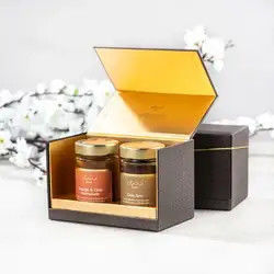 Zanaat Bal Pomelo Çay Kağıt Karton Kutu Lüks Acı Sos Şişesi Reçel Ambalaj Kutusu